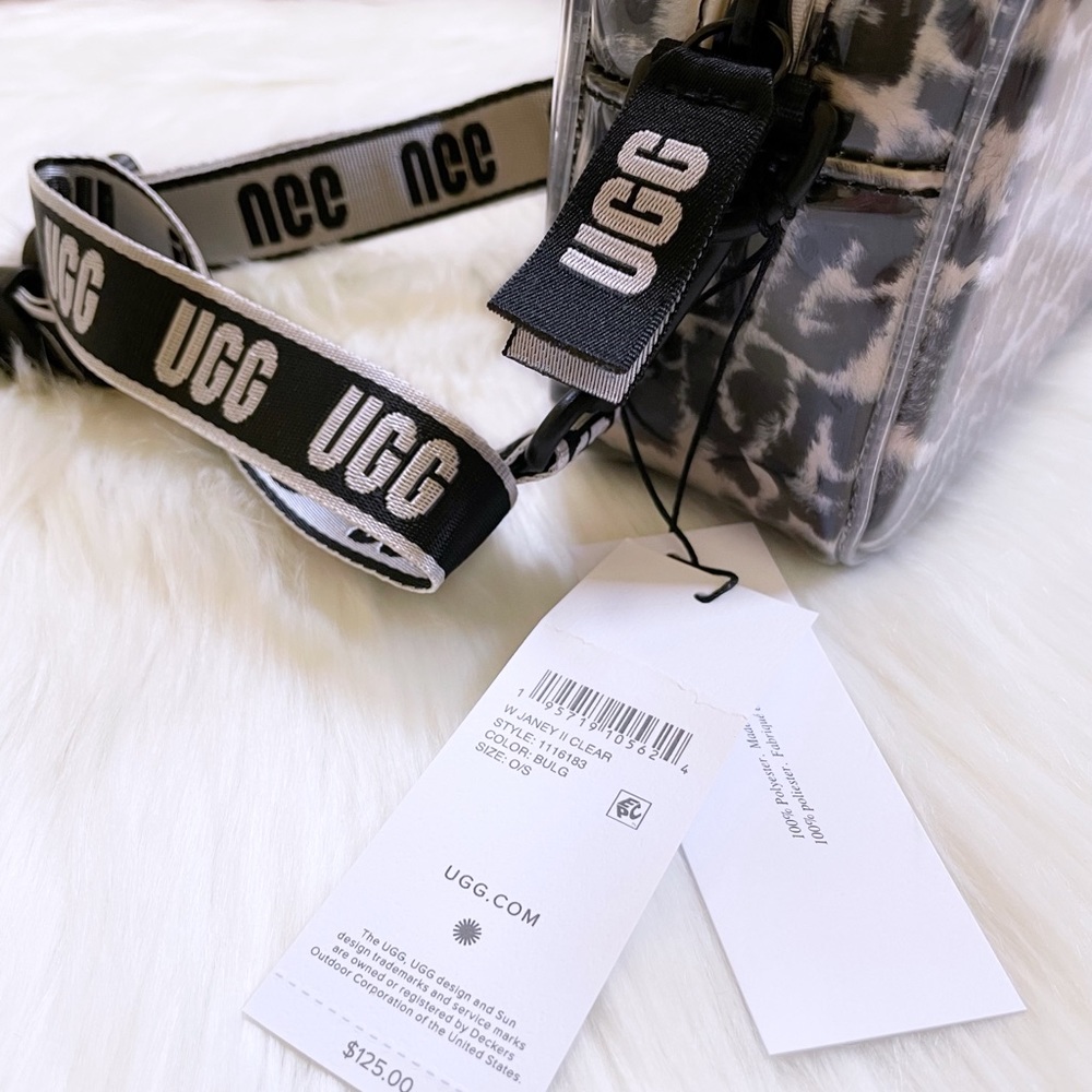 UGG Janey II Clear UGG Plush Crossbody Belt Bag - Picture 3 of 8